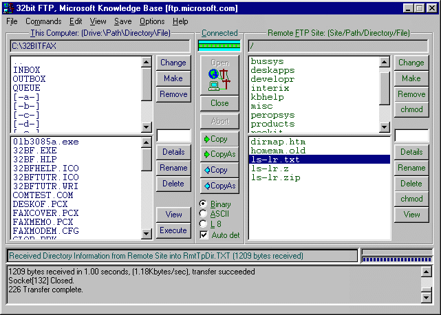 32bit FTP Screenshot